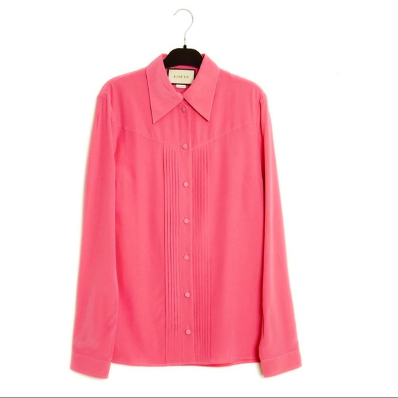 Gucci Silk Blouse in Pink NWOT
